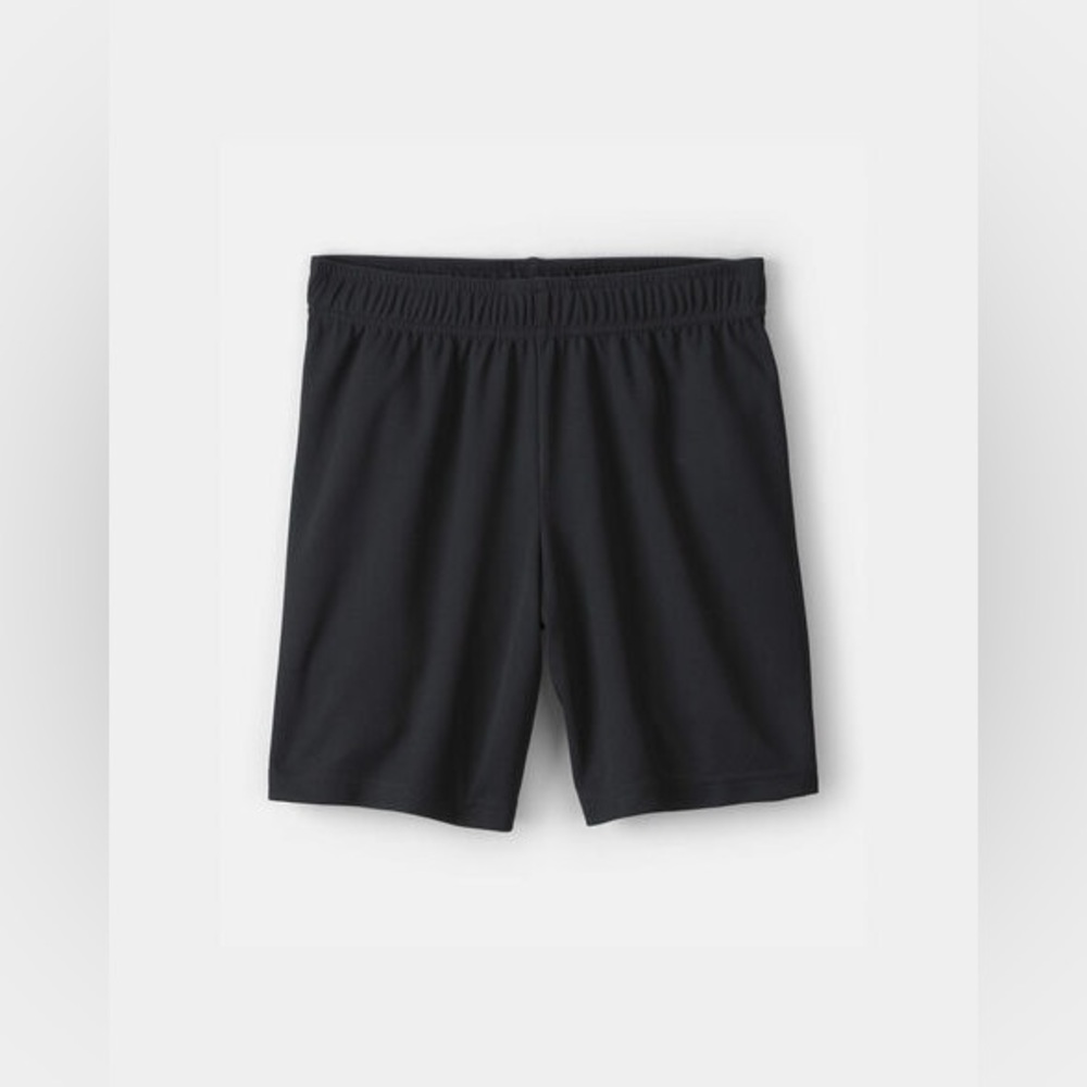 Versatile Black Elastic Waist Shorts